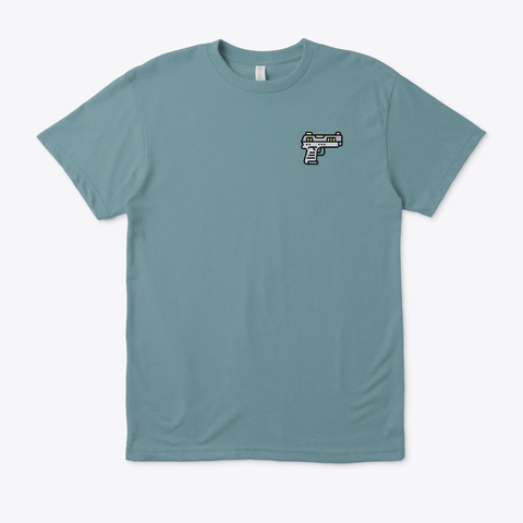 "Gun" Heather Pacific T-Shirt Front