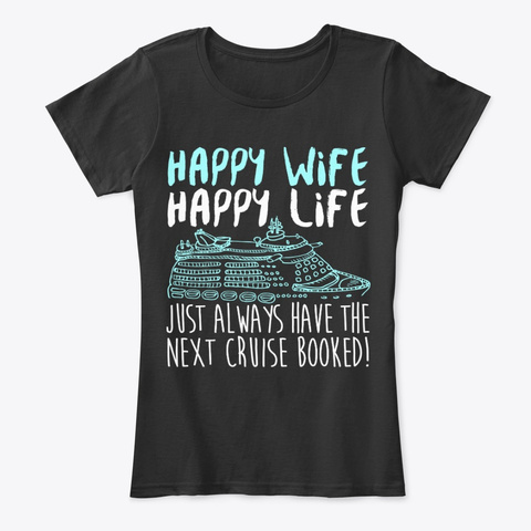 Funny Cruise Ship T Shirt Gift Tank Top Black T-Shirt Front