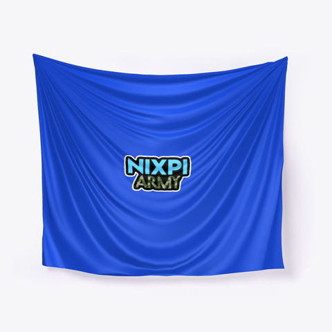 Nixpi Army Wall Tapestry Royal Blue Camiseta Front