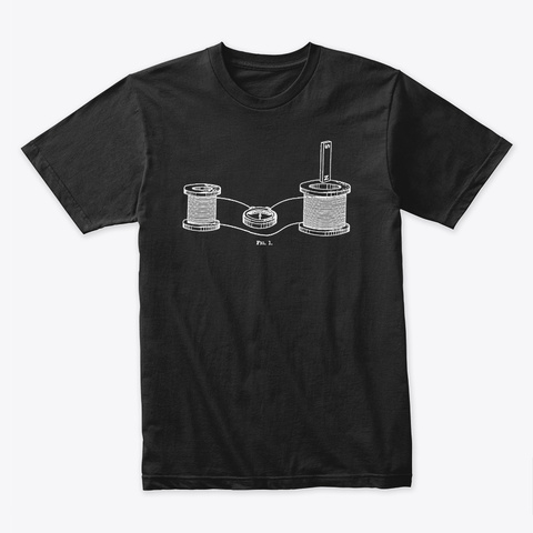 Vintage Magnetic Induction Experiment Black T-Shirt Front