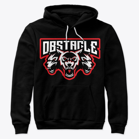 Obstacle Gaming Clan Merch Black T-Shirt Front