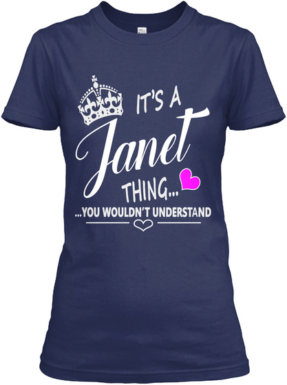 Janet Navy T-Shirt Front