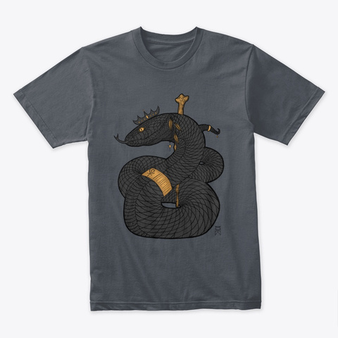 Kether Serpent   Grey Heavy Metal T-Shirt Front