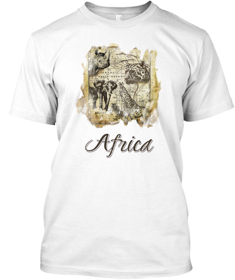 Africa White T-Shirt Front