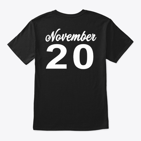 November  20   Scorpio Black T-Shirt Back
