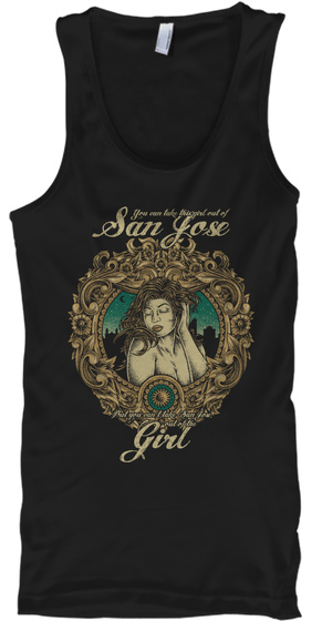San Jose Girl Black T-Shirt Front