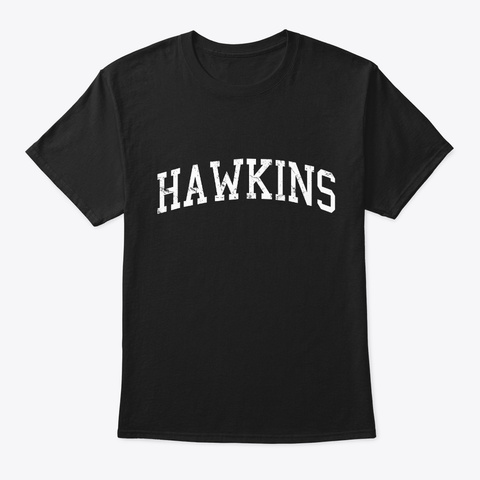 Hawkins Texas Black T-Shirt Front