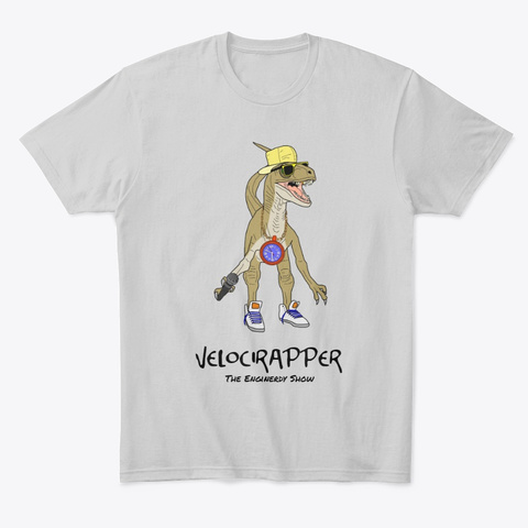 Velocirapper Light Heather Grey  T-Shirt Front