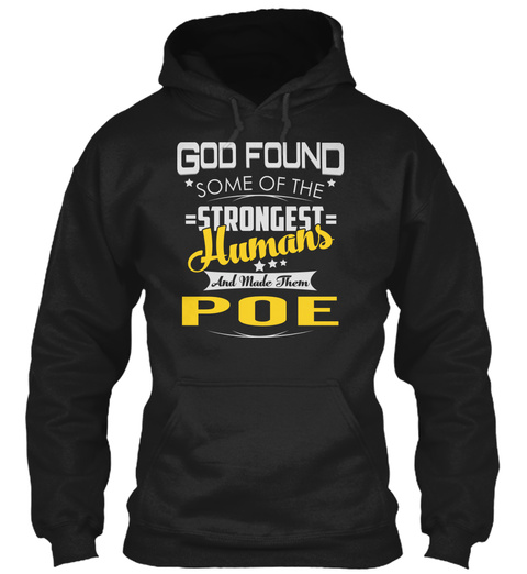 Poe   Strongest Humans Black T-Shirt Front