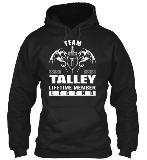 Team Talley Lifetime Member T Shirt Black T-Shirt Front