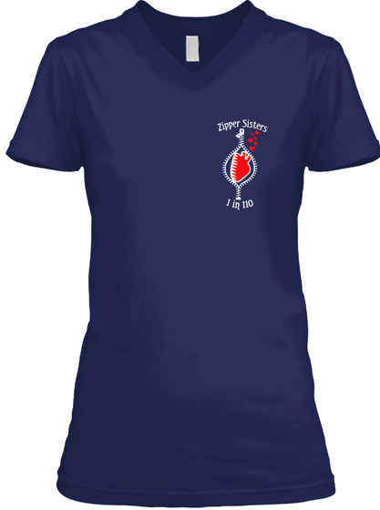Zipper Sisters 1 In 110 Navy T-Shirt Front