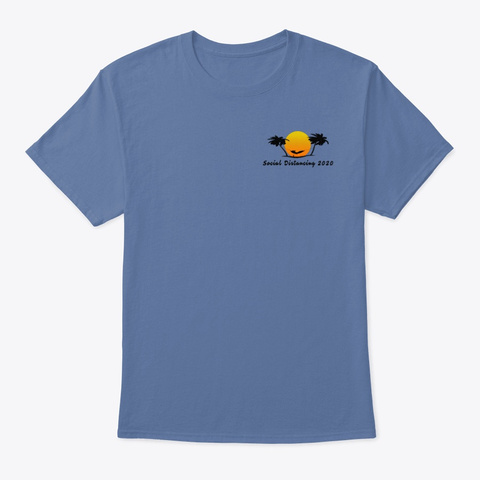 Isle Of Palms, Social Distancing Denim Blue T-Shirt Front