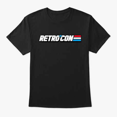 Retro Con Gi Joe T Shirt Black T-Shirt Front