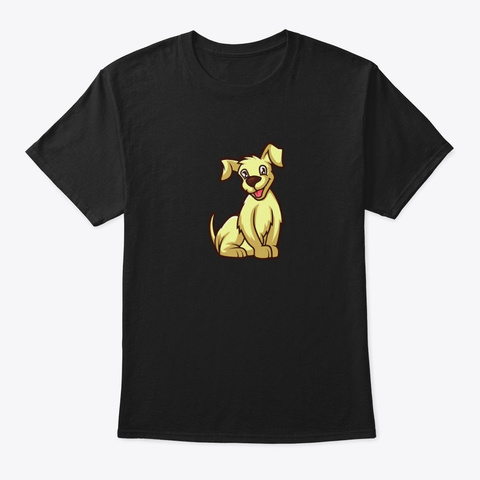 The Dog Black T-Shirt Front
