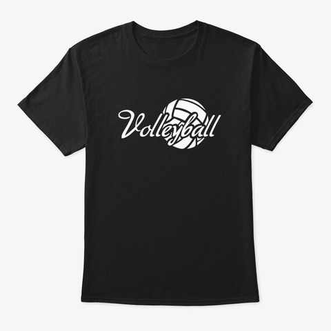 Volleyball A0kuc Black T-Shirt Front