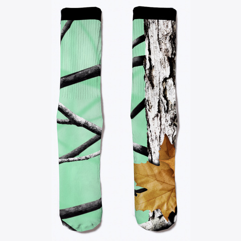 Camo Colored Socks, Seafoam Standard Kaos Front