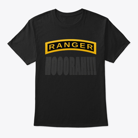 Rangers Lead The Way Black T-Shirt Front