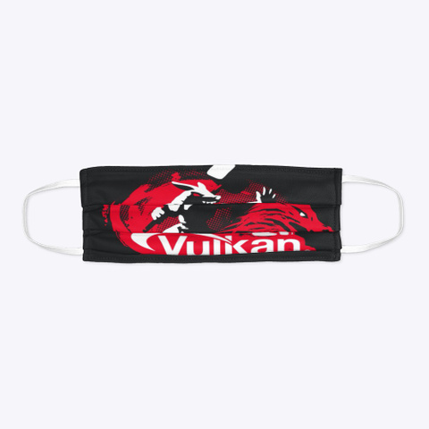 Khronos Vulkan® Mask Black T-Shirt Flat