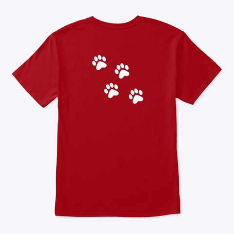 Mid America Service Dogs' Apparel Deep Red T-Shirt Back