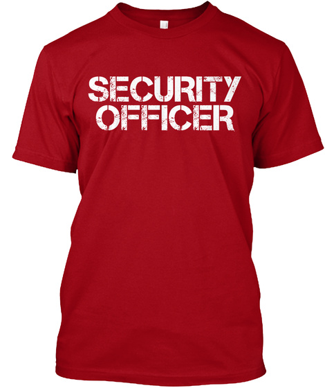 Security Officer Deep Red T-Shirt Front