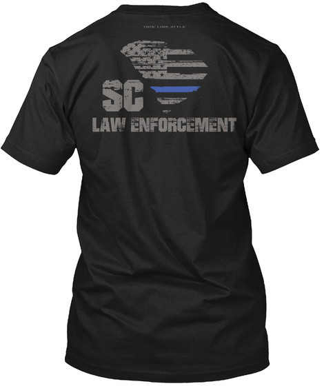 Sc Law Enforcement Black T-Shirt Back