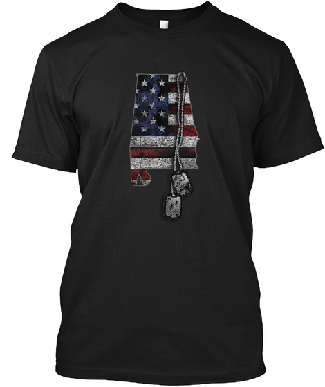 Alabama Honors Veterans Black T-Shirt Front