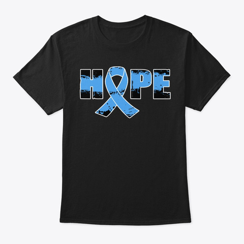 Prostate Cancer Awareness Hope Believe L Black T-Shirt Front