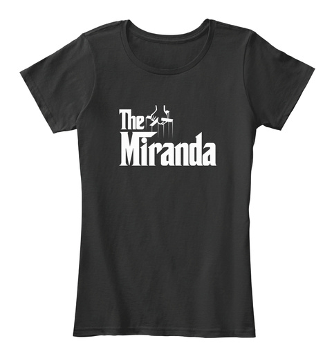 The Miranda Black T-Shirt Front