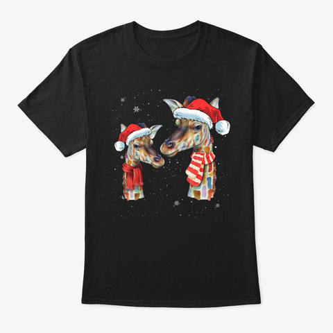 Giraffes Lovers Gift For Christmas Santa Unisex Tshirt