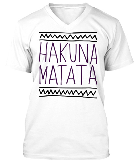 Hakuna Matata White Camiseta Front