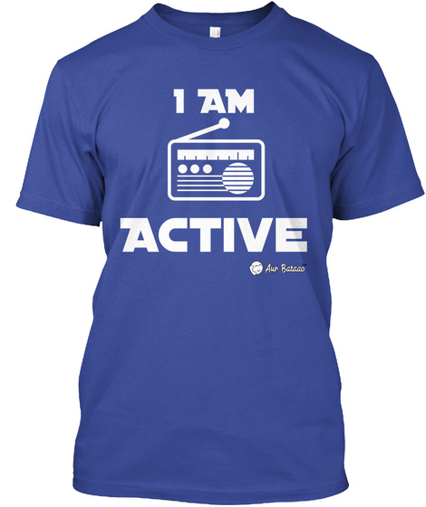 I Am Active Deep Royal T-Shirt Front