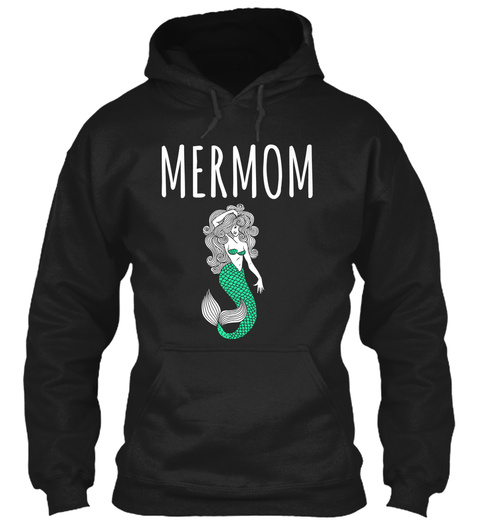 Mermom Black T-Shirt Front