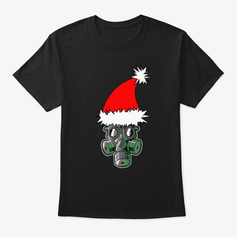 Santa Claus Mask Christmas Ornament  Black áo T-Shirt Front