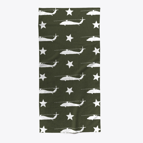 Uh 60 Black Hawk Pattern Green And White Standard T-Shirt Front