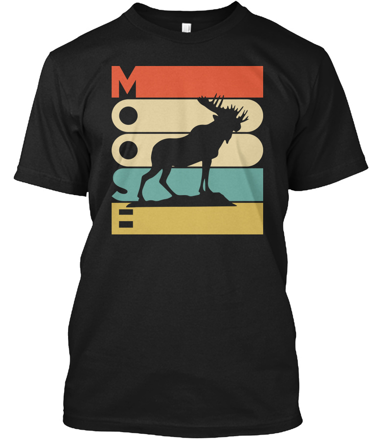 Vintage Style Moose Silhouette T Shirt M Unisex Tshirt