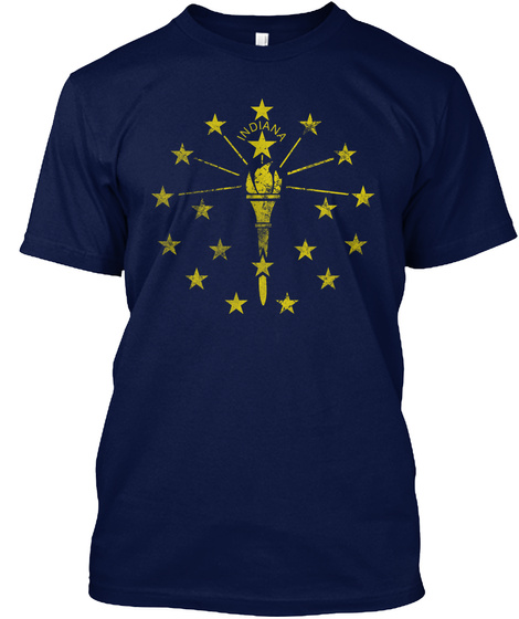 Indiana Navy T-Shirt Front