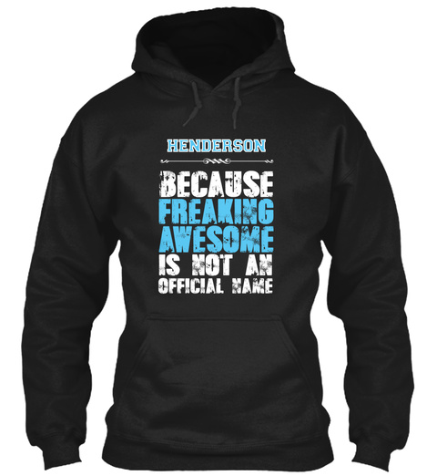 Henderson Is Awesome T Shirt Black T-Shirt Front