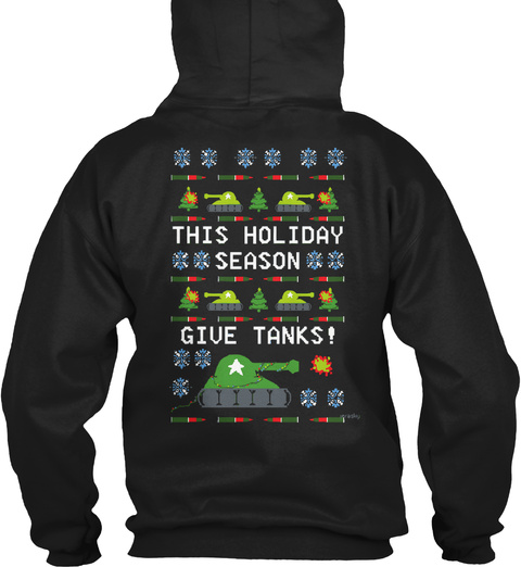 This Holiday Season Give Tanks! Black T-Shirt Back