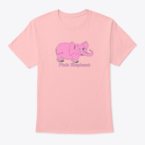 Pink Elephant Pale Pink T-Shirt Front