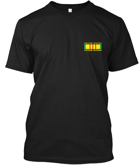 United States Vietnam Veteran  Black T-Shirt Front