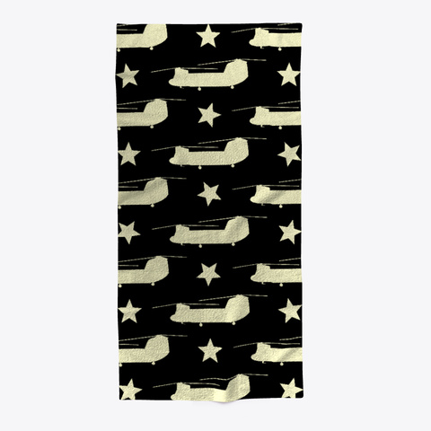 Chinook Helicopter Pattern Black Standard T-Shirt Front