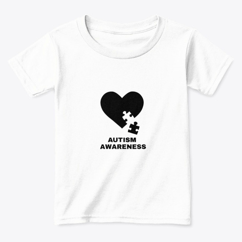 Autism Awareness  White  T-Shirt Front