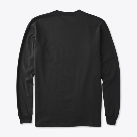 Organic Long Sleeve Tee: Sisu Sign Black T-Shirt Back
