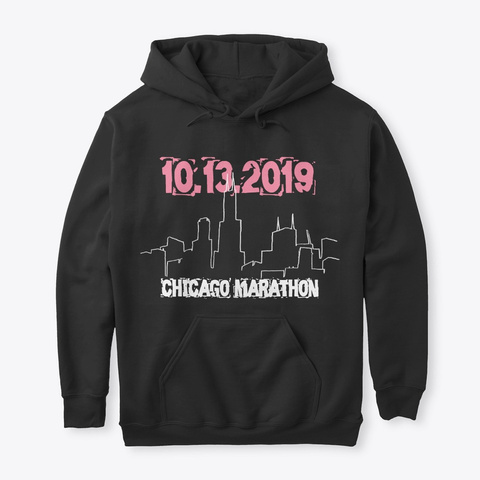 Chicago Marathon October  2019 Black T-Shirt Front