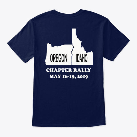 Oregon  Idaho  2019 Navy T-Shirt Back