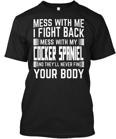 Cocker Spaniel Black T-Shirt Front