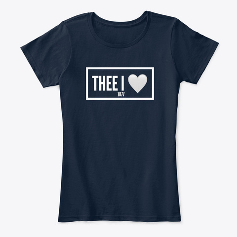 Thee I Heart Blue Shirt New Navy T-Shirt Front