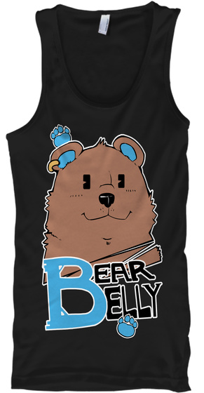 Bear Belly Black T-Shirt Front