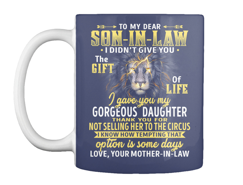 Lion To My Dear Son In Law Mug Funny Birthday Ceramic Coffee Mug Gift Men Women 