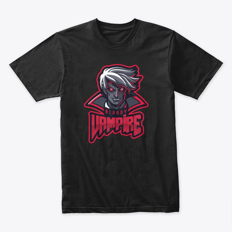 Halloween   Bloody Vampire Black T-Shirt Front